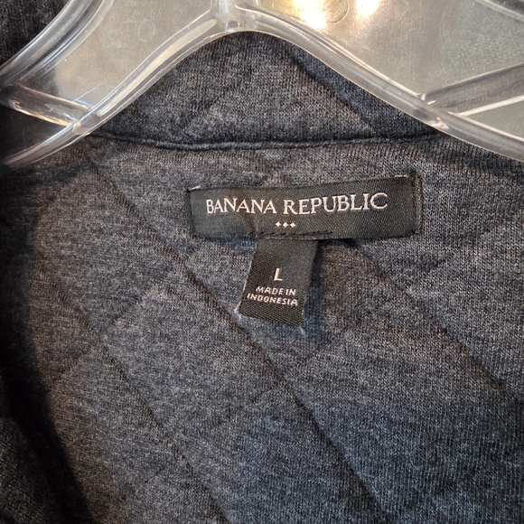 Banana Republic Mens Gray Quilted Full Zip Jacket - Picture 5 of 7